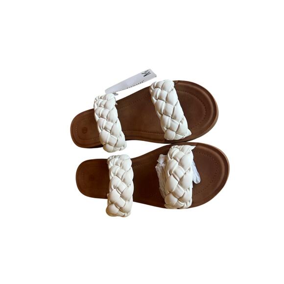 NWT MaxMuxun White braided sandal Size 9‎ - Picture 2 of 4